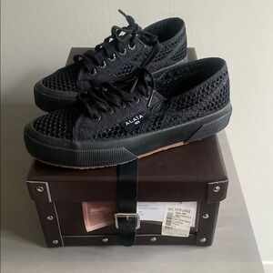 Alaïa Black Superga Mesh Sneakers